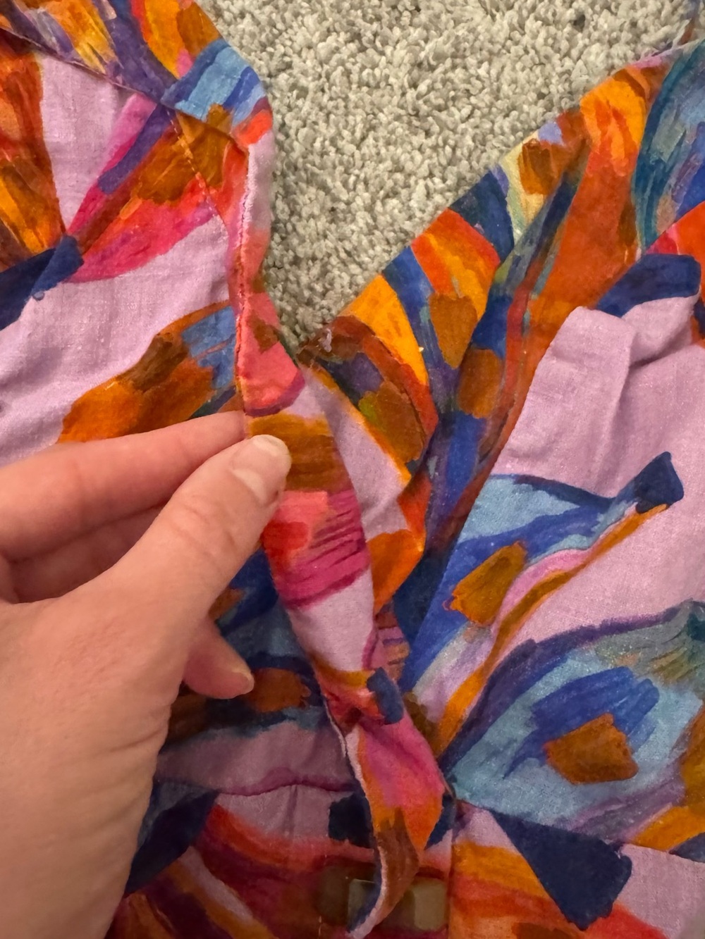 XS FARM Rio “Coloured Bananas” Wrap Mini Summer Linen Dress - Picture 6 of 6